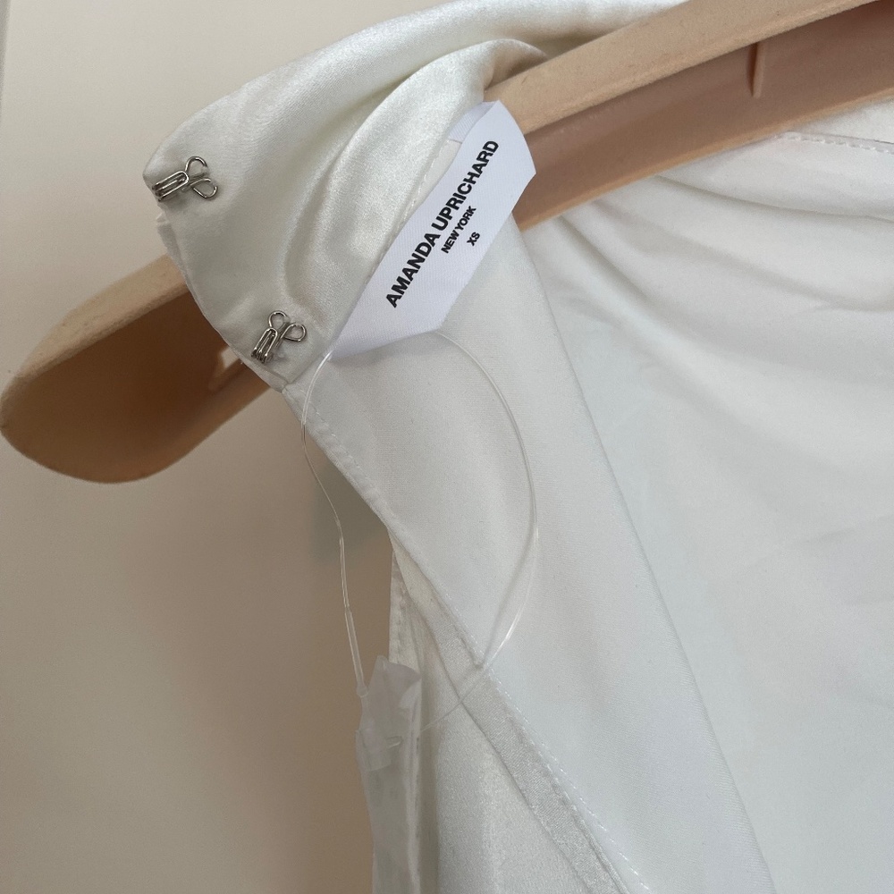 Amanda Uprichard x REVOLVE Sandrine Dress in Ivory Silk Formal XS NWOT $306 - Picture 7 of 7